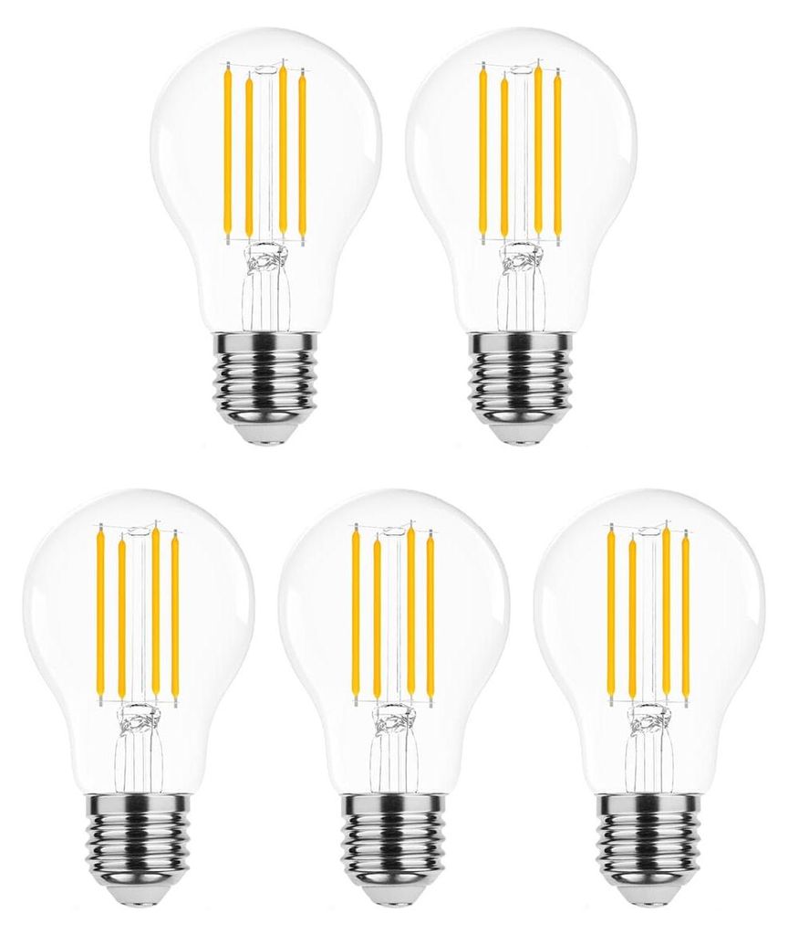 Modee E27 LED Filamentlampe A60 7W 806lm 2700K Warmweiß 5 Stück