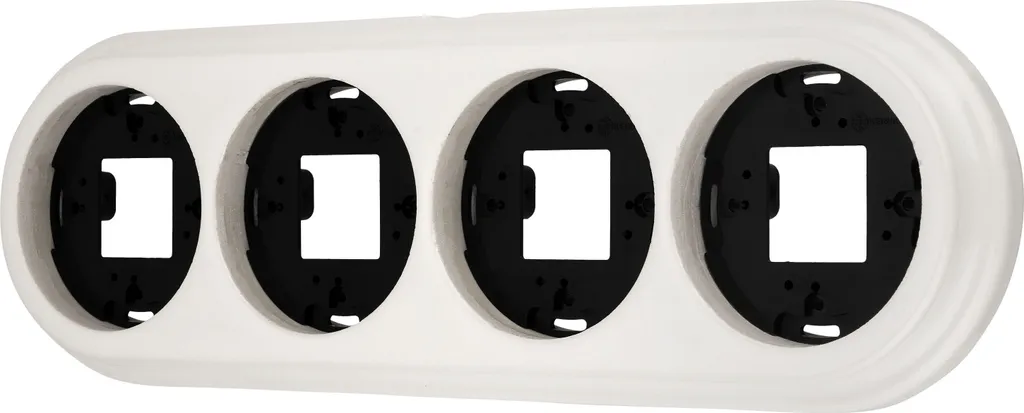 Cadre rétro en porcelaine 4 volets QR1 blanc pour montage en saillie