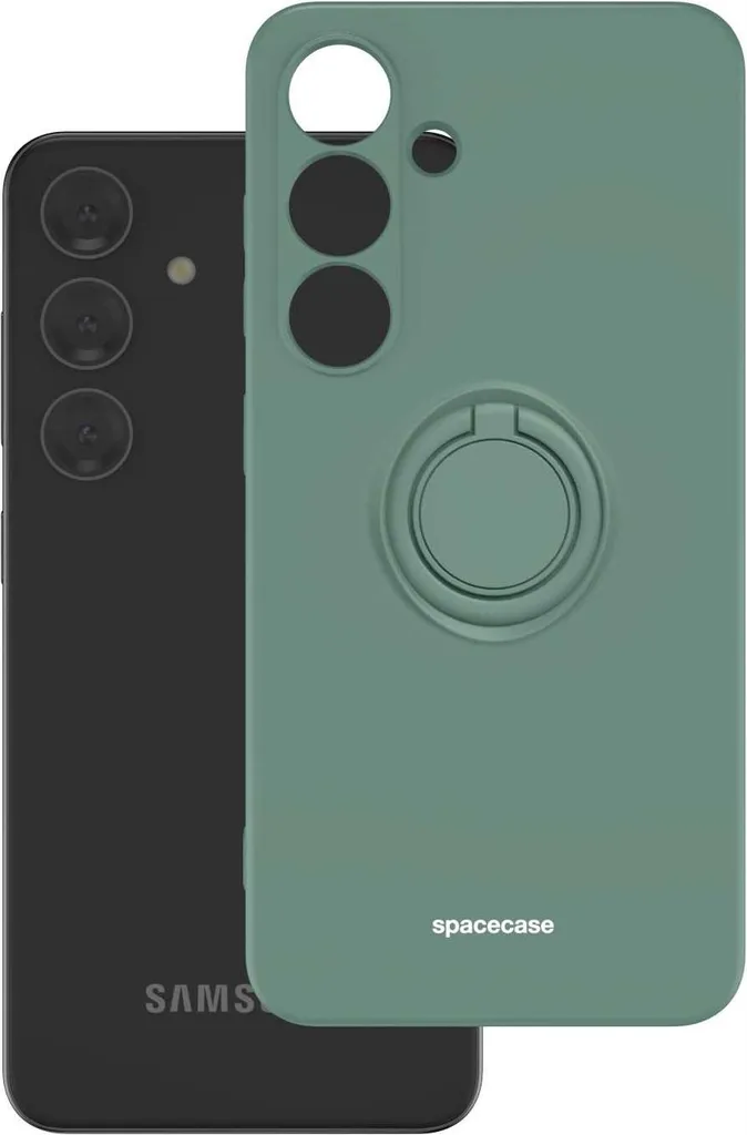 Custodia Galaxy S24 Verde SpaceCase: Stile e Presa con Anello Ring - 3