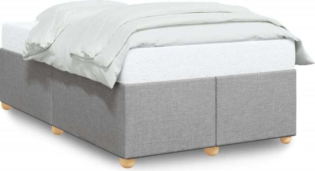 Maison Exclusive - Bettgestell ohne Matratze Hellgrau 120x190 cm Stoff