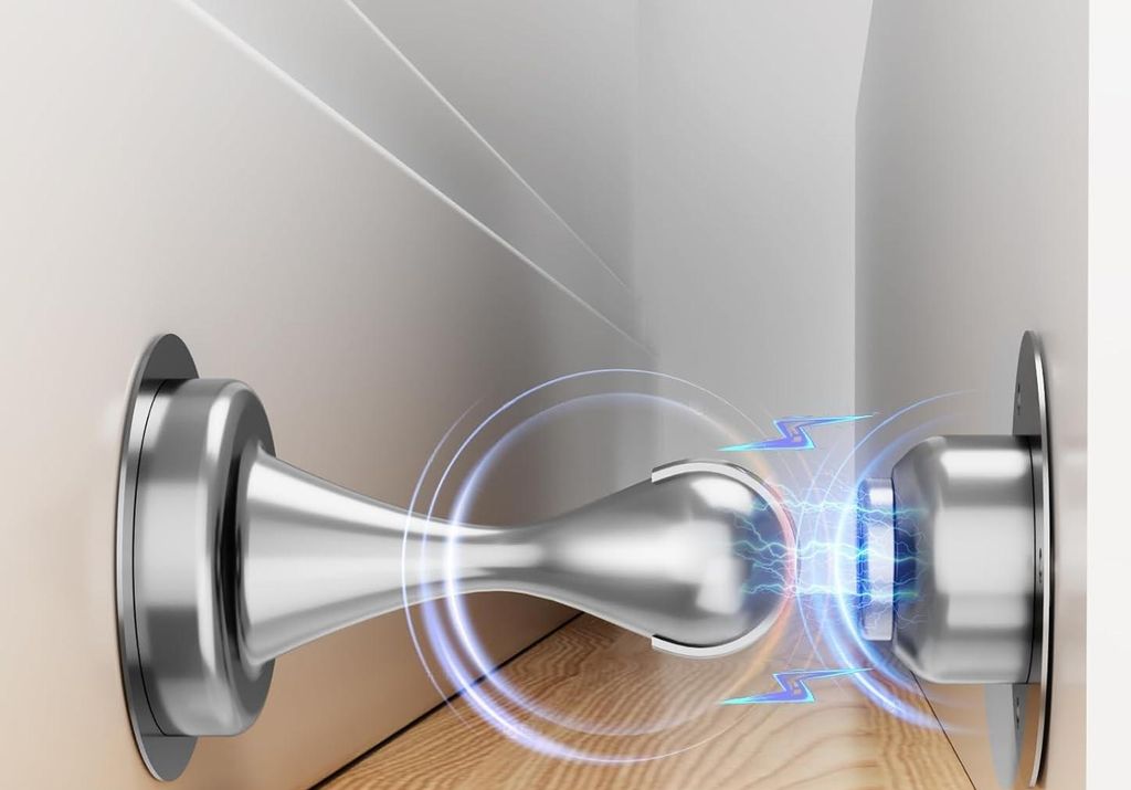 Türstopper 2 Stück, Türstopper aus Edelstahl für die Unterseite der Tür, Wand und Bodenmontage, mit 3M-Klebebändern | Bohren Sie mit Schrauben