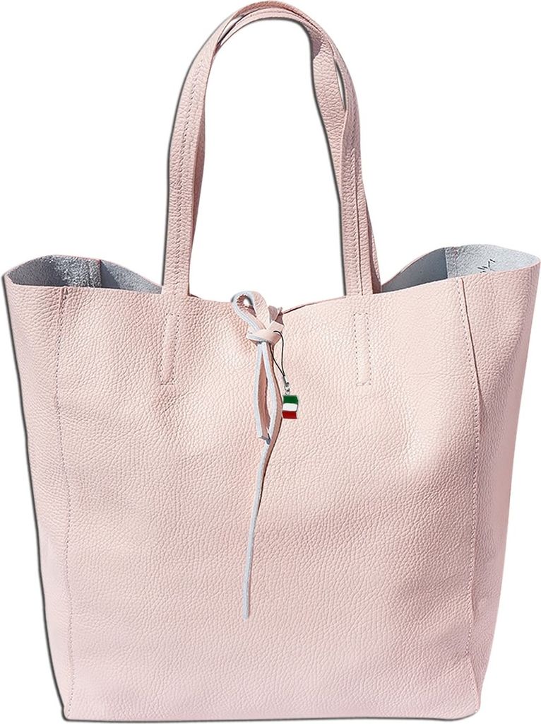 Florence Damen Shopper echtes Leder Henkeltasche rosa 30x35x15 cm OTF112A
