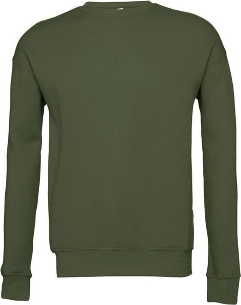 Bella + Canvas - "Classic" Sweatshirt, Überschnittene Schulter für Herren/Damen Uni RW7841 (L) (Militärgrün)