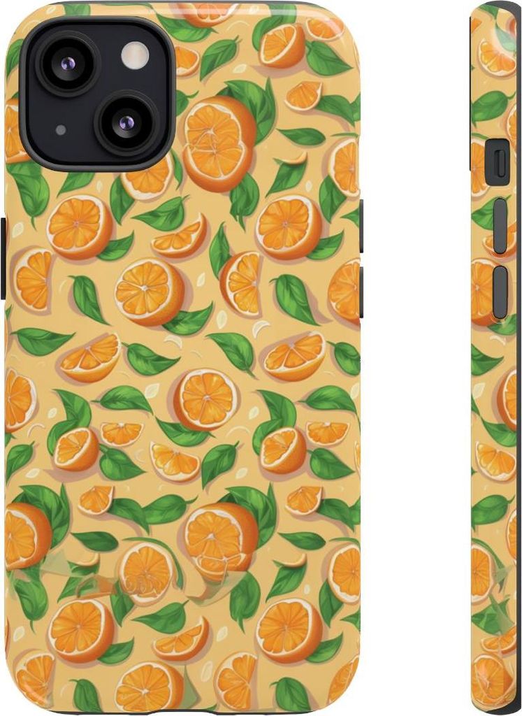 Fröhliches Orangenmuster – Hülle Kompatibel mit iPhone 13