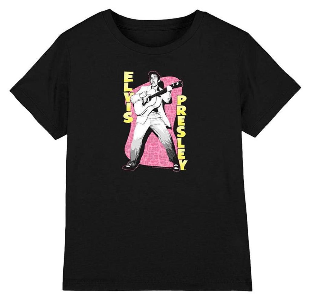 Elvis Presley - "Pink Rock" T-Shirt für Kinder TV32545 (116) (Schwarz)