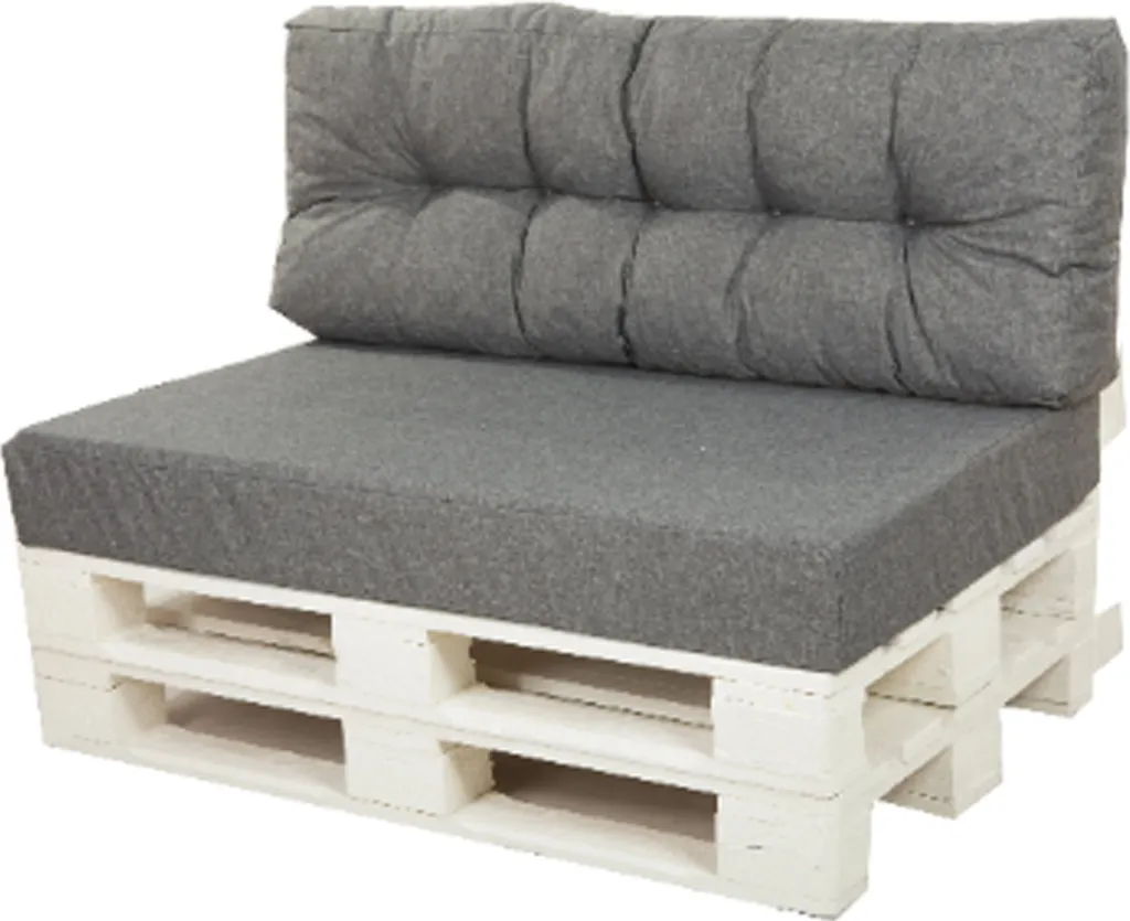 Set Cuscini Bancali 120x50 Antracite | Schienale 120x40 per Esterni