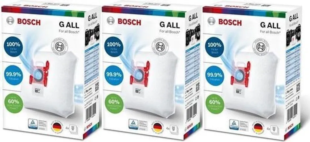Pack de 12 Sacs Bosch Type G All - Entretien Complet Aspirateur Traîneau