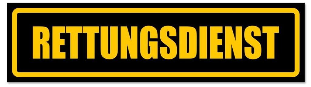 Kiwistar - Autoaufkleber - Gelb - Schwarz - 45 x 12 cm - Rettungsgasse - Hinweis Aufkleber Sticker für Auto, Kfz, Fahrrad, PKW, LKW