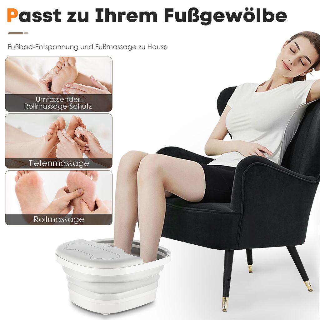 Faltbare Fußbadewanne - Mit Massagepunkten Für Entspannung