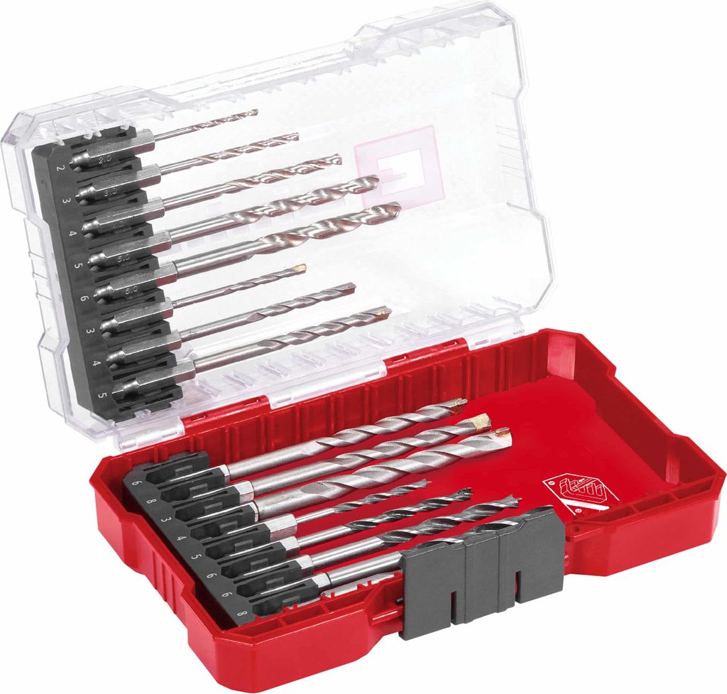 Bohrer-Set Holz, Stein und Metall M-CASE, 16-teilig Produktbild 