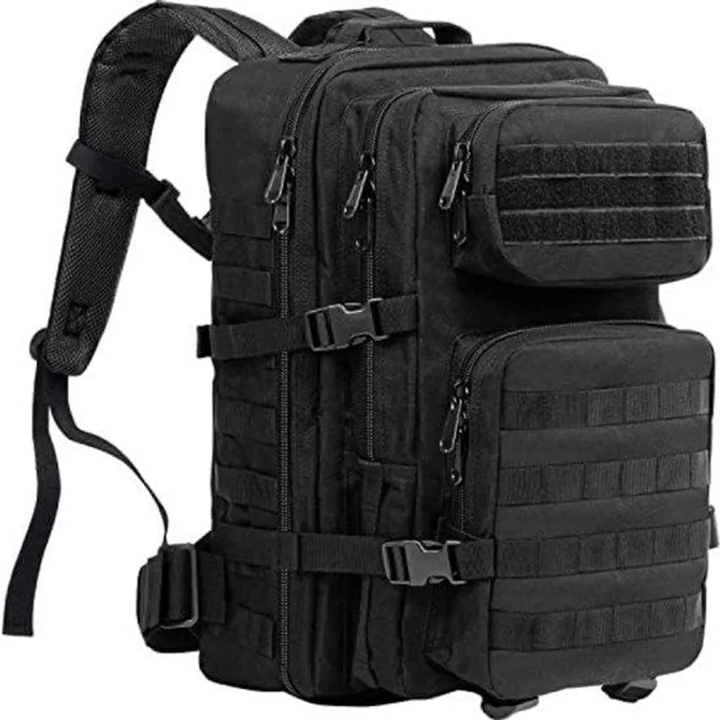 Sac à dos tactique 40L noir : fini le manque de place en randonnée