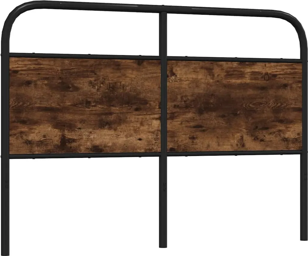 Tête de lit chêne fumé 135 cm en acier et bois composite Modèle Oxyde