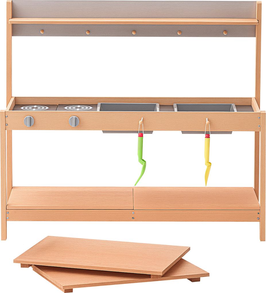 SucceBuy Matschküche aus Holz, Spielküchen-Set für draußen Produktbild 