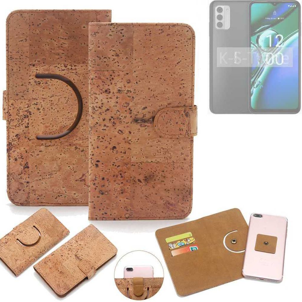 K-S-Trade Handy Hülle Schutz Hülle kompatibel mit Nokia G42 Handyhülle Schutzhülle Korkhülle Kork-Hülle 1x