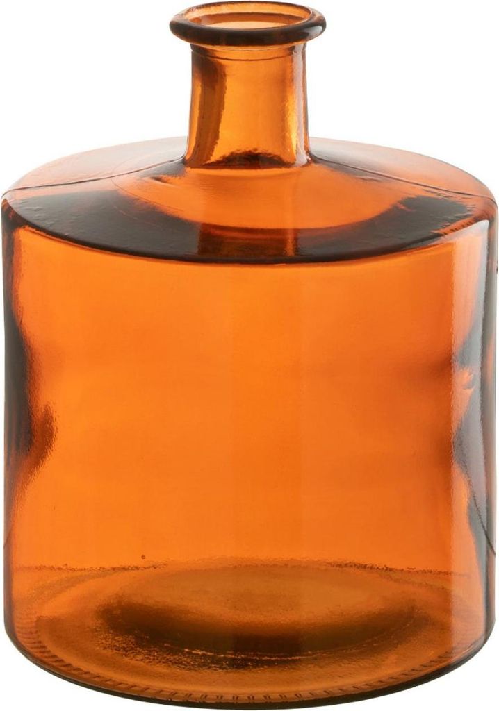J-Line Vase Breit Glas Orange Small