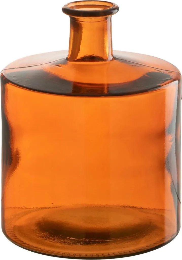 Vase en Verre Orange J-Line Small pour Fleurs et Décoration de Table