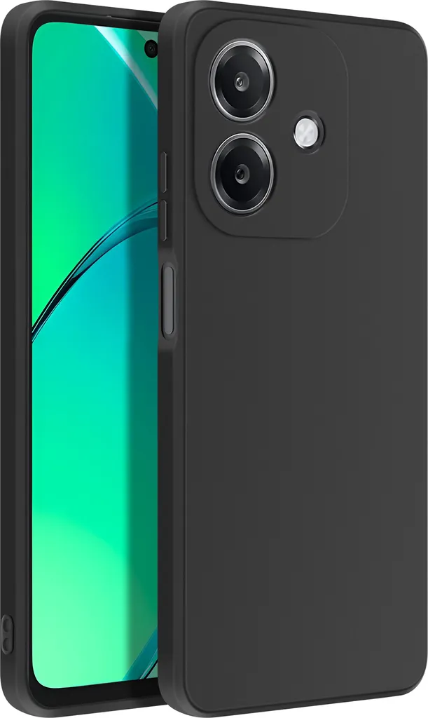 Custodia Anti-caduta Oppo A40 Avizar Silicone Nero Soft Touch