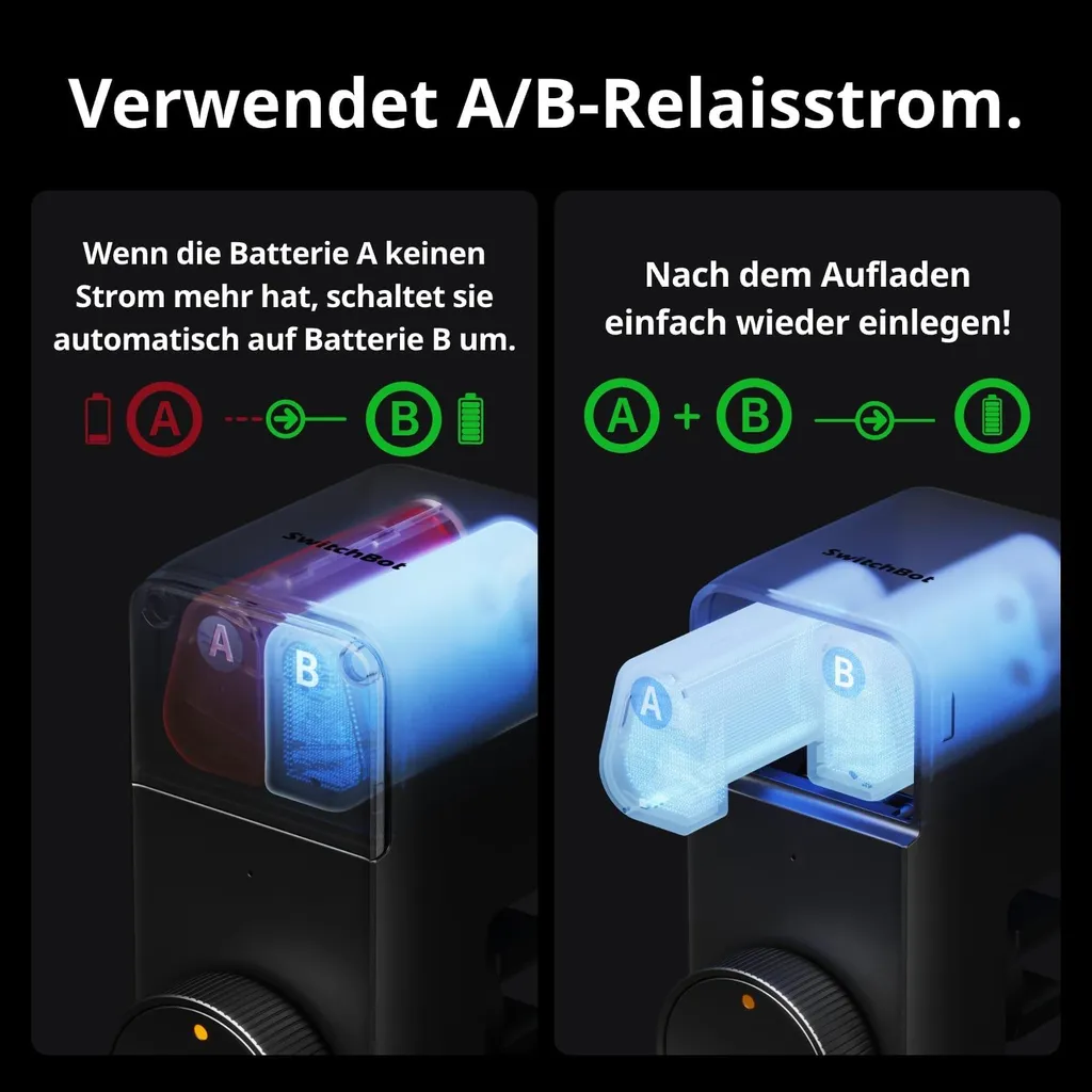 SwitchBot Dual Power Pack Lock Pro avec Double Cellule Rechargeable - 3