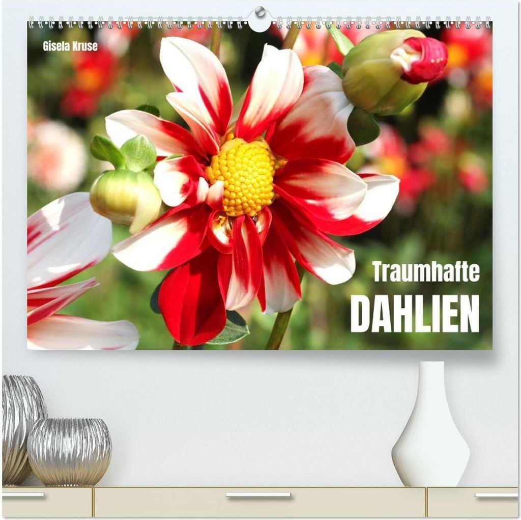 Traumhafte Dahlien (hochwertiger Premium Wandkalender 2026 DIN A2 quer), Kunstdruck in Hochglanz