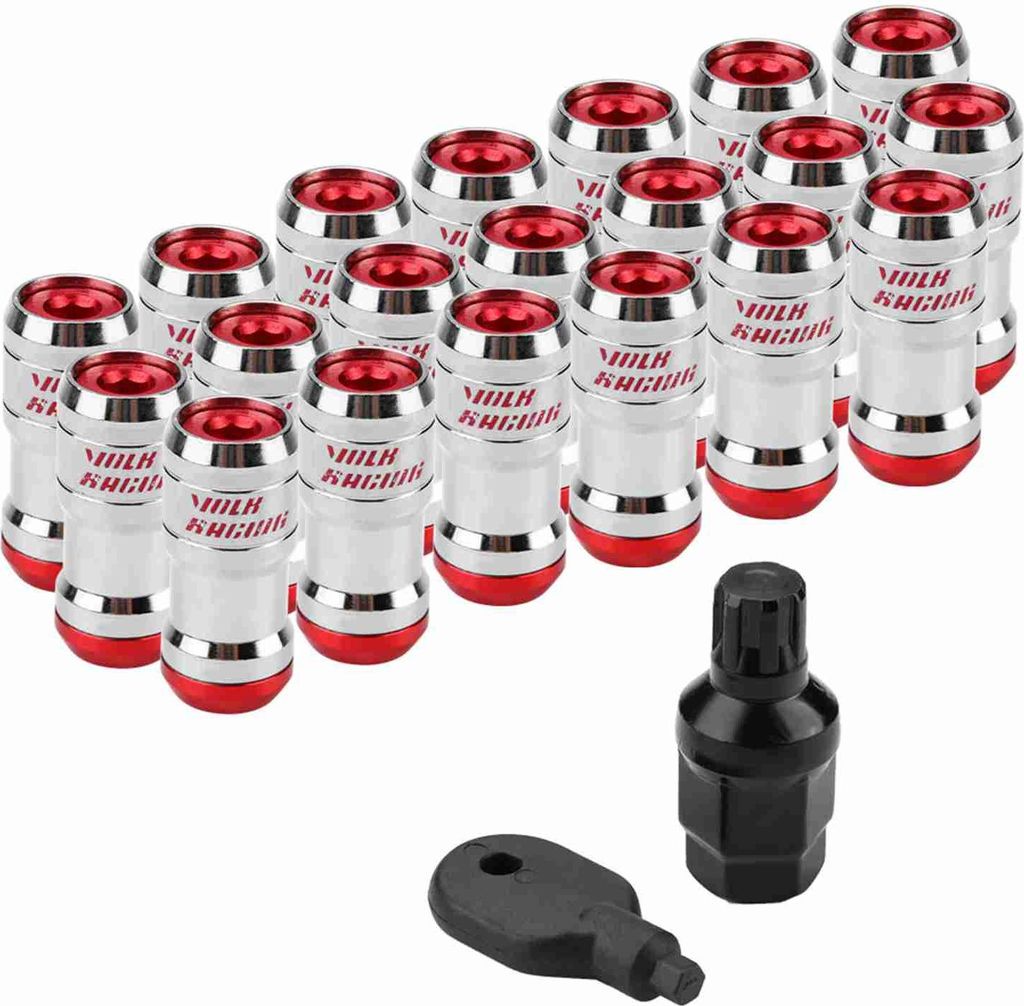 M12 X P1.5 Car Racing Lug Radmuttern Schraube für die meisten Aftermarket-Räder (rot)