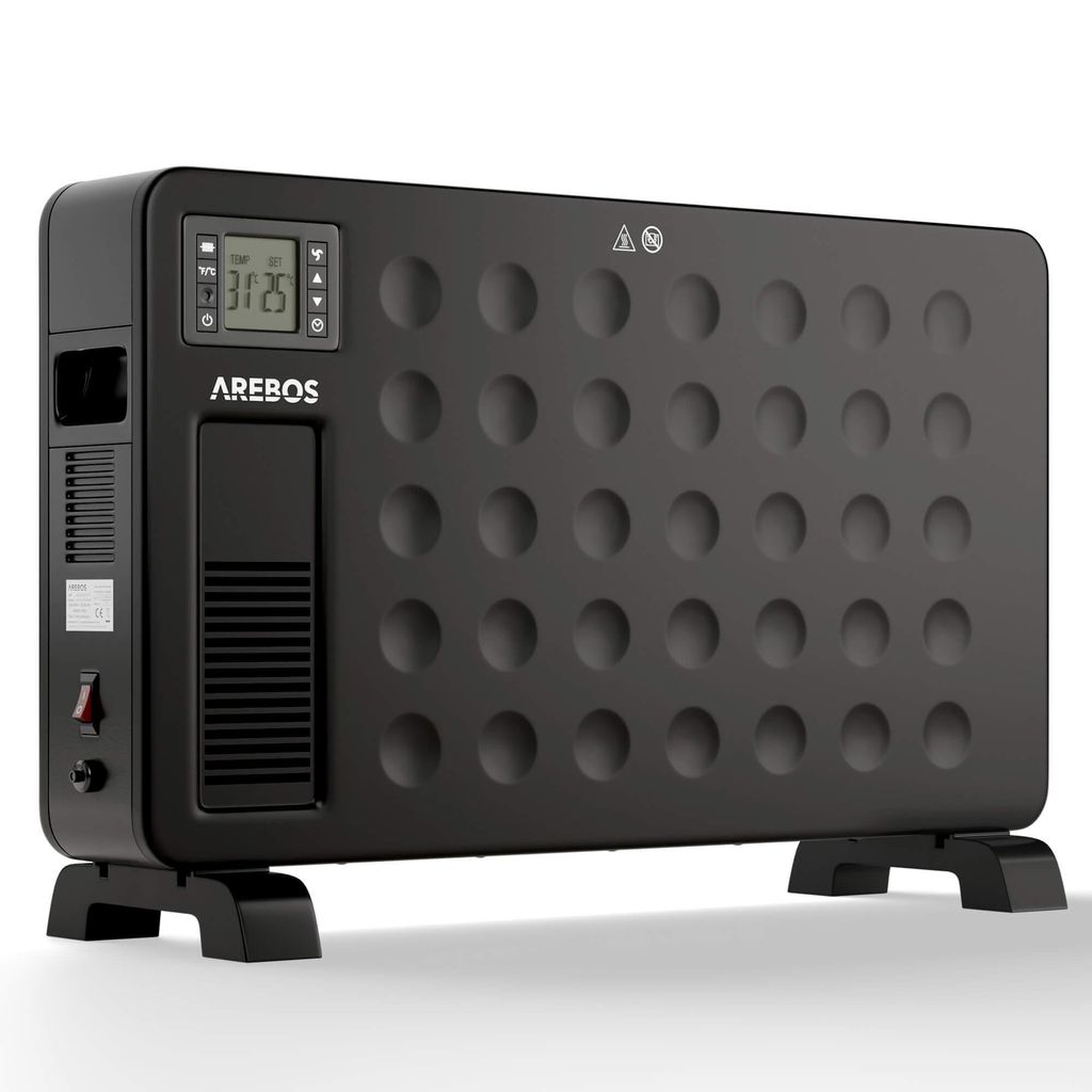 Convettore AREBOS 2300W nero | 3 impostazioni di calore | Immagine del prodotto 