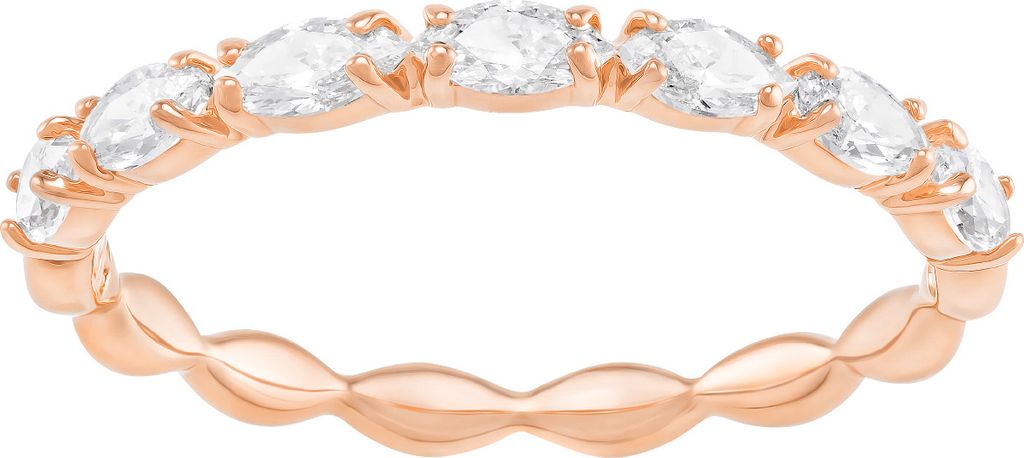 Swarovski Vittore Marquise Ring, Weiss, Rosé Vergoldung Gr. 55