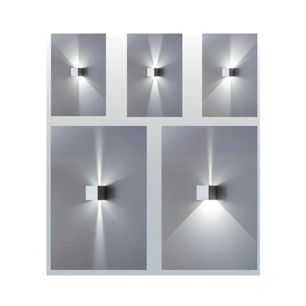 Lampe murale extérieure LED Cubetto blanche avec faisceau de lumière - 3