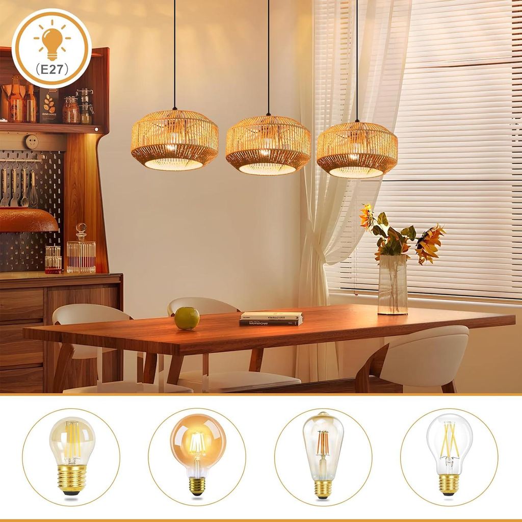 NETTLIFE Lampada A Sospensione Vetro Oro Diametro 90 Cm E27 Moderna 150 Cm Regolabile In Altezza Vintage Per Soggiorno Bancone Bar I Senza Lampadina 92453193