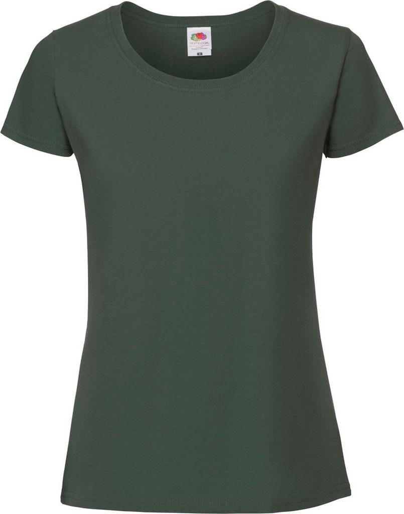 Fruit Of The Loom Damen Premium T-Shirt BC3945 (M) (Dunkelgrün)