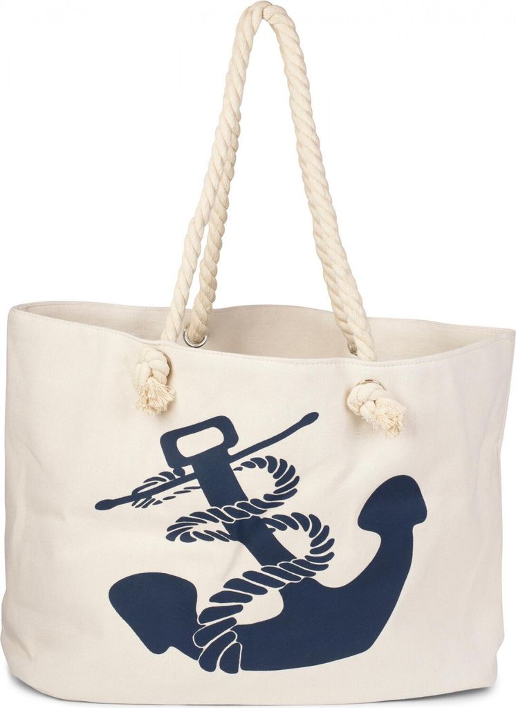 styleBREAKER XXL Strandtasche mit Anker Print | maritimer Produktbild 