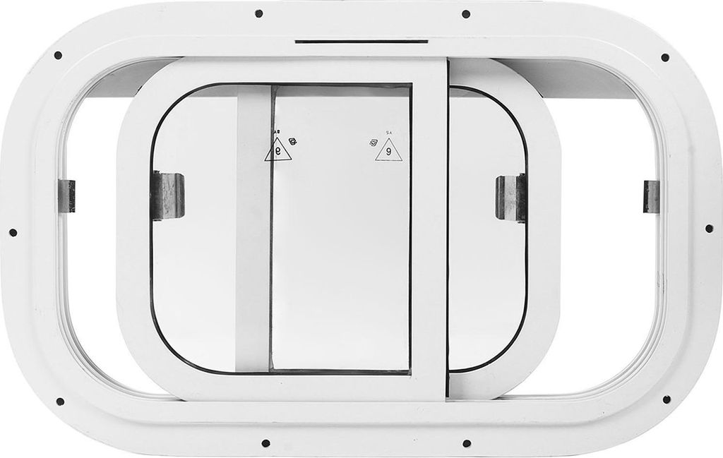 Marinefenster, 500 x 300 mm, abgerundete Folie, bidirektionale Bewegung, gute Abdichtung, hohe Transparenz für Schiff, Yacht, mit 80 mm festem Rahmen