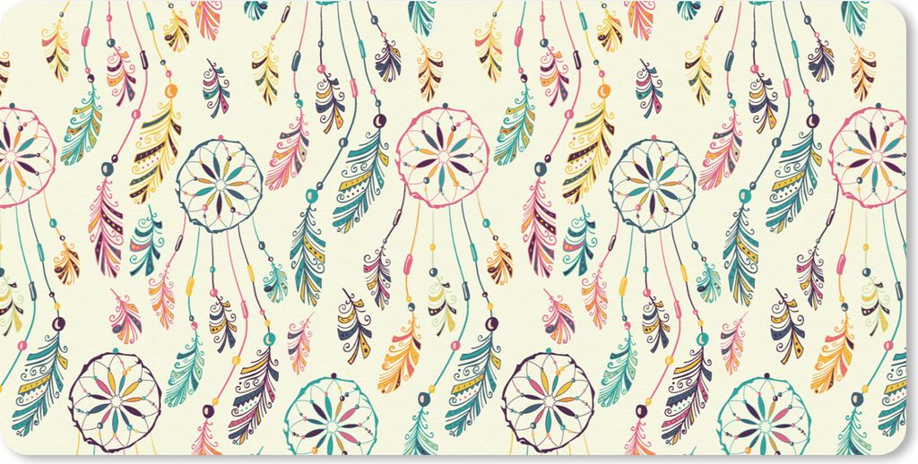 MuchoWow Schreibtischunterlage Traumfänger - Regenbogen - Bohème - Mädchen - Muster 80x40 cm - XXL Mauspad - Gaming Mauspad