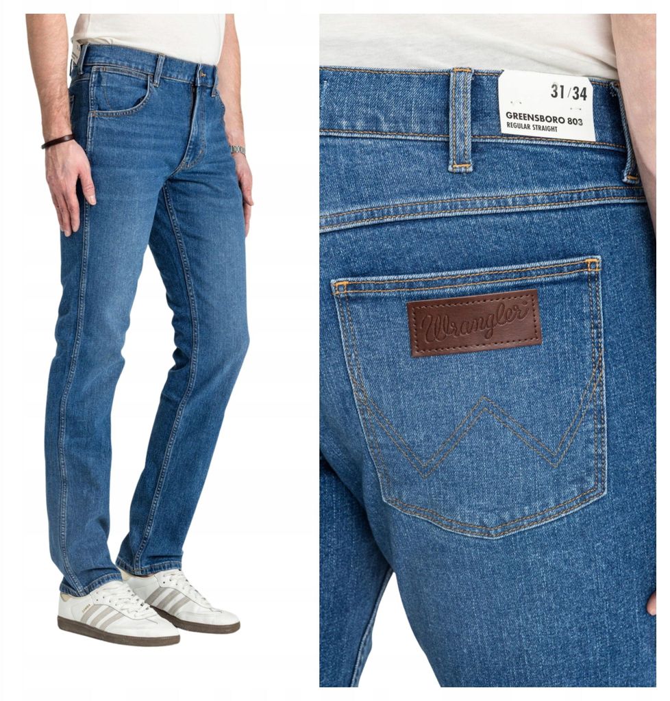 WRANGLER | Greensboro Oakwood Blue Herrenjeans Regular W38 L32