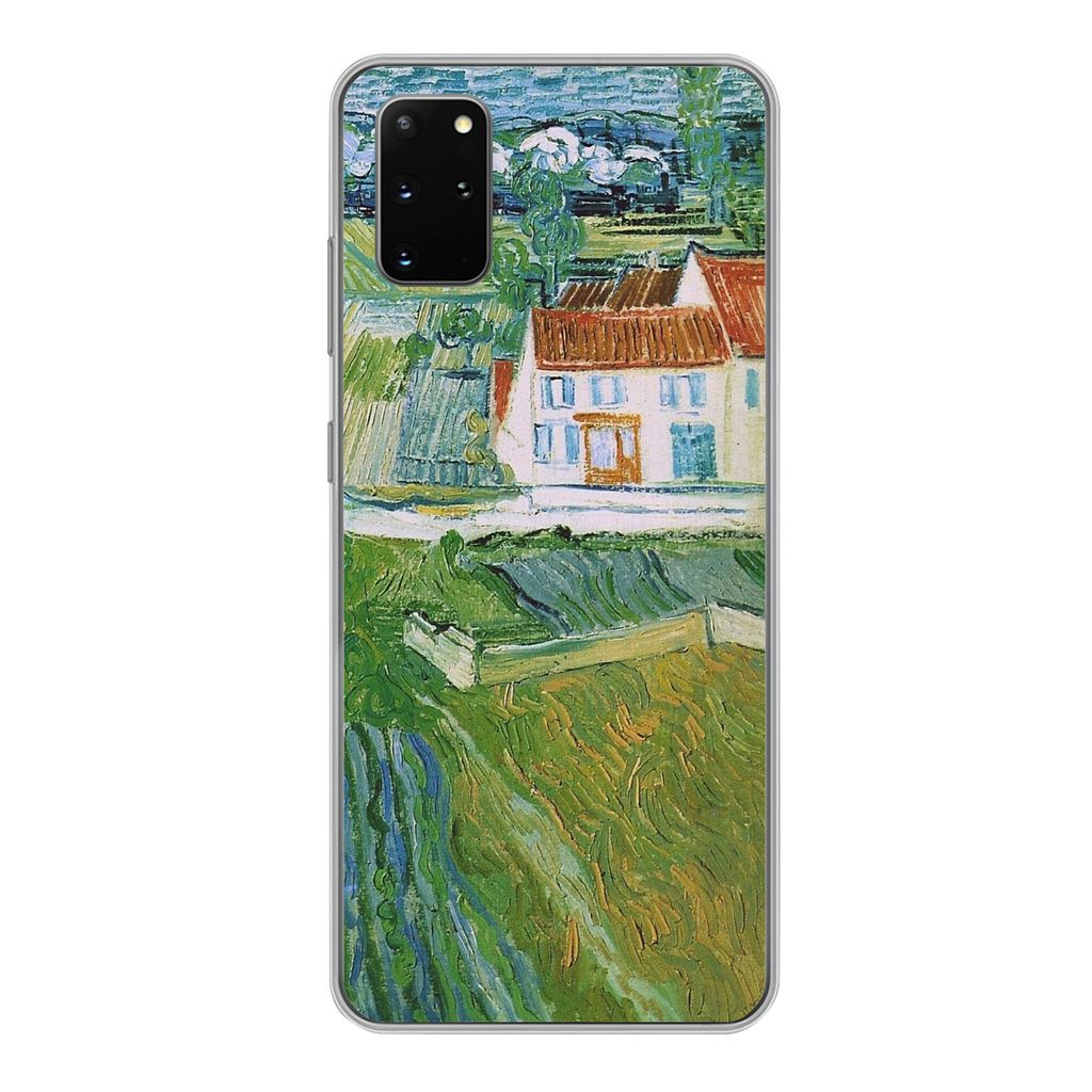 MuchoWow Handyhülle Schutzhülle Hülle für Samsung Galaxy S20 Plus Landschaft mit Kutsche und Zug - Vincent van Gogh Silikon Softcase Handy H...