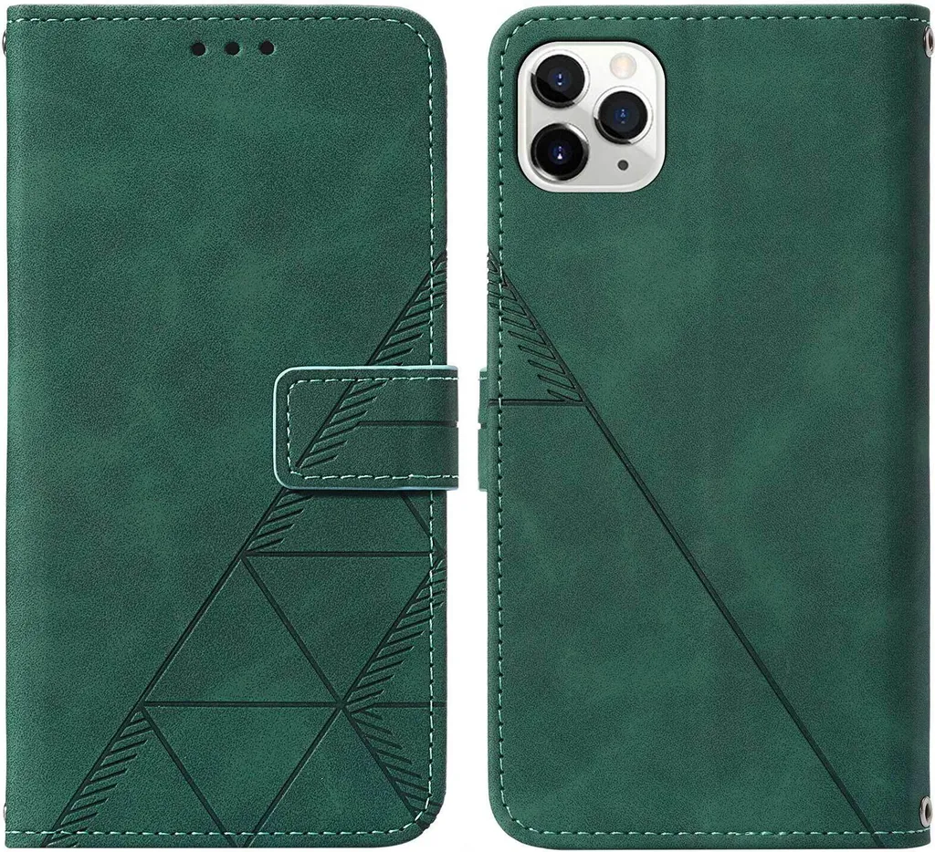 Cover iPhone 11 Pro Verde Natura | Pelle Goffrata e Supporto Video