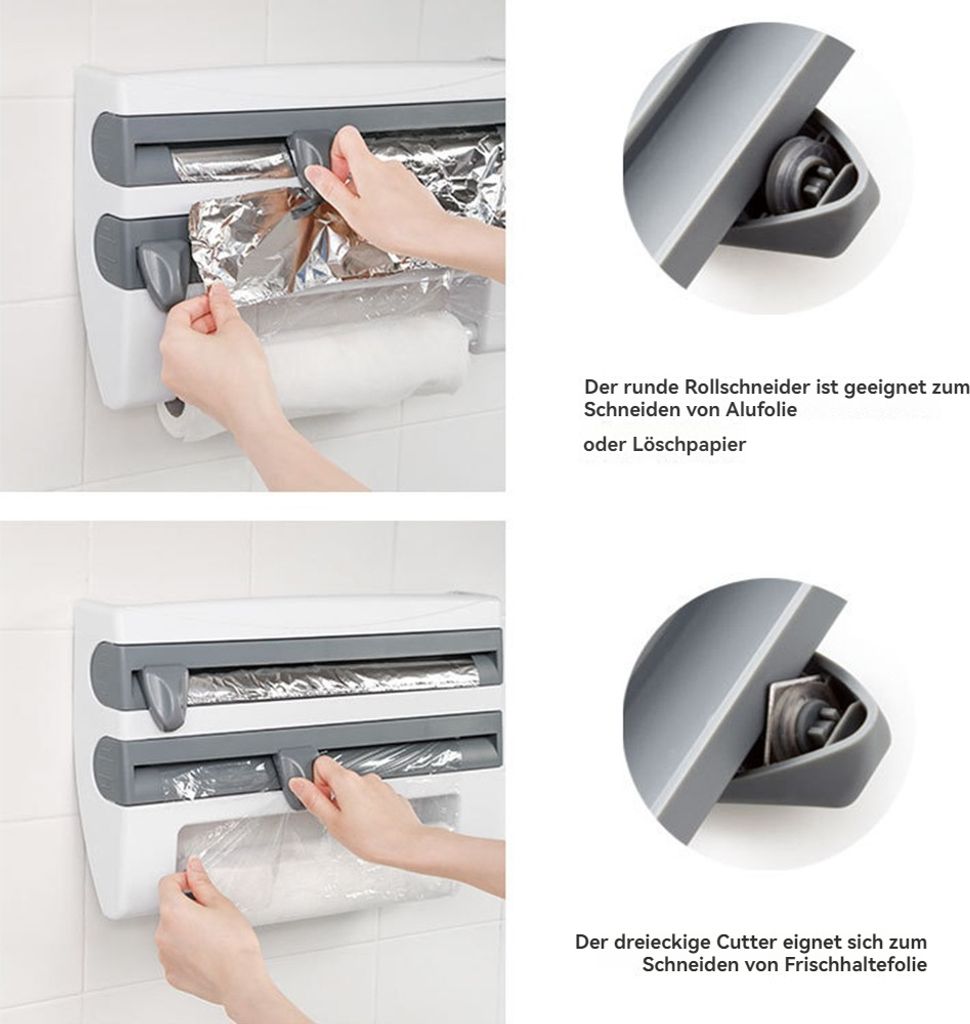 Küchenrollenhalter, Wandrollenhalter, Wandmontierter Produktbild 9