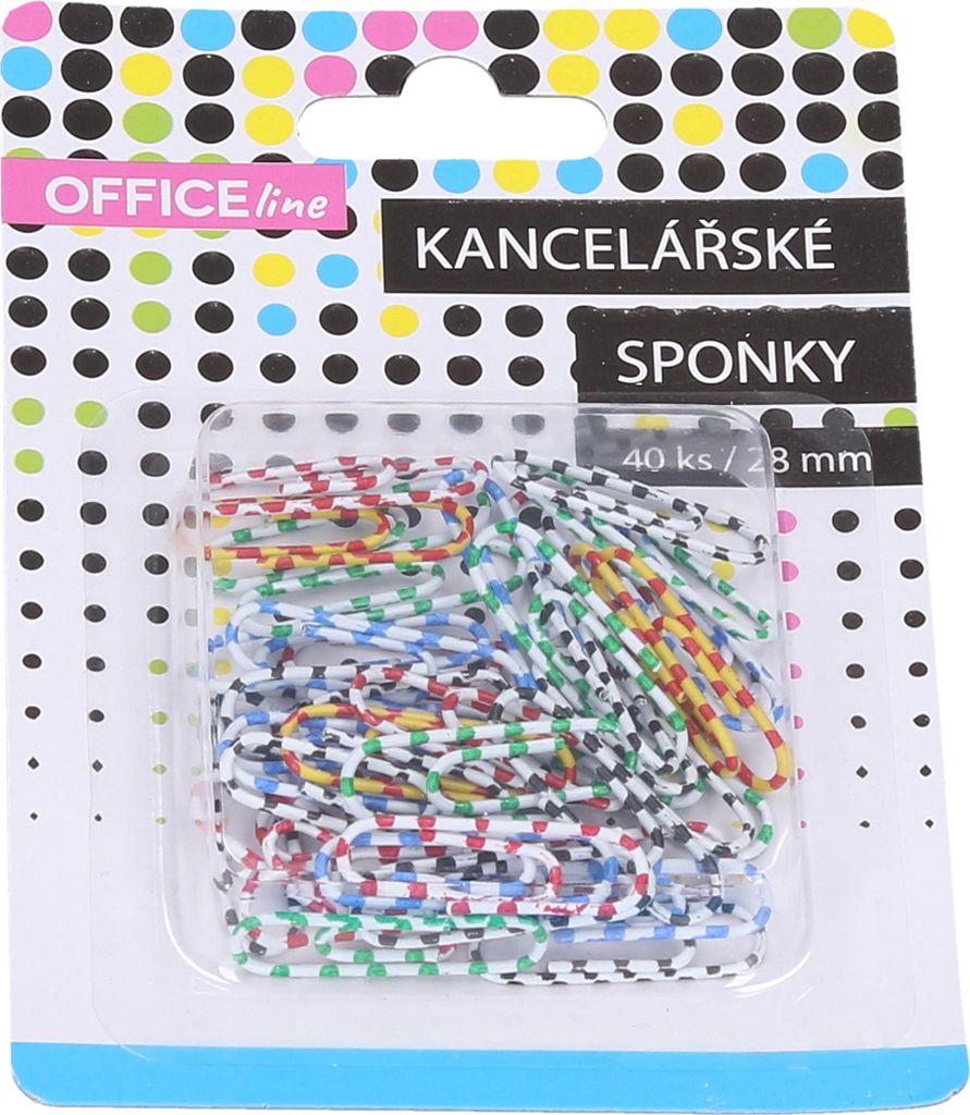 Büroklammern gestreift 40 Stück, 28 mm