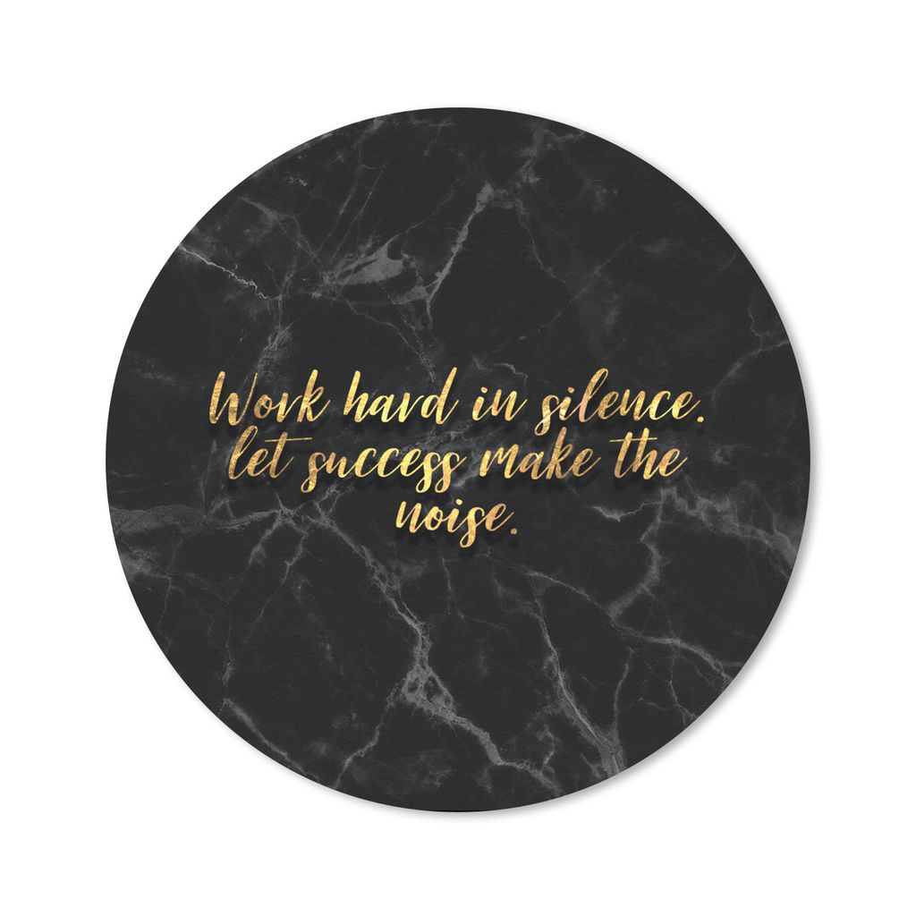 MuchoWow Mauspad Mousepad Zitate - Motivation - Gold - Marmor 40x40 cm - Mousepads - Maus Mat - Pad - Mausunterlage - Schreibtisch Accessoires
