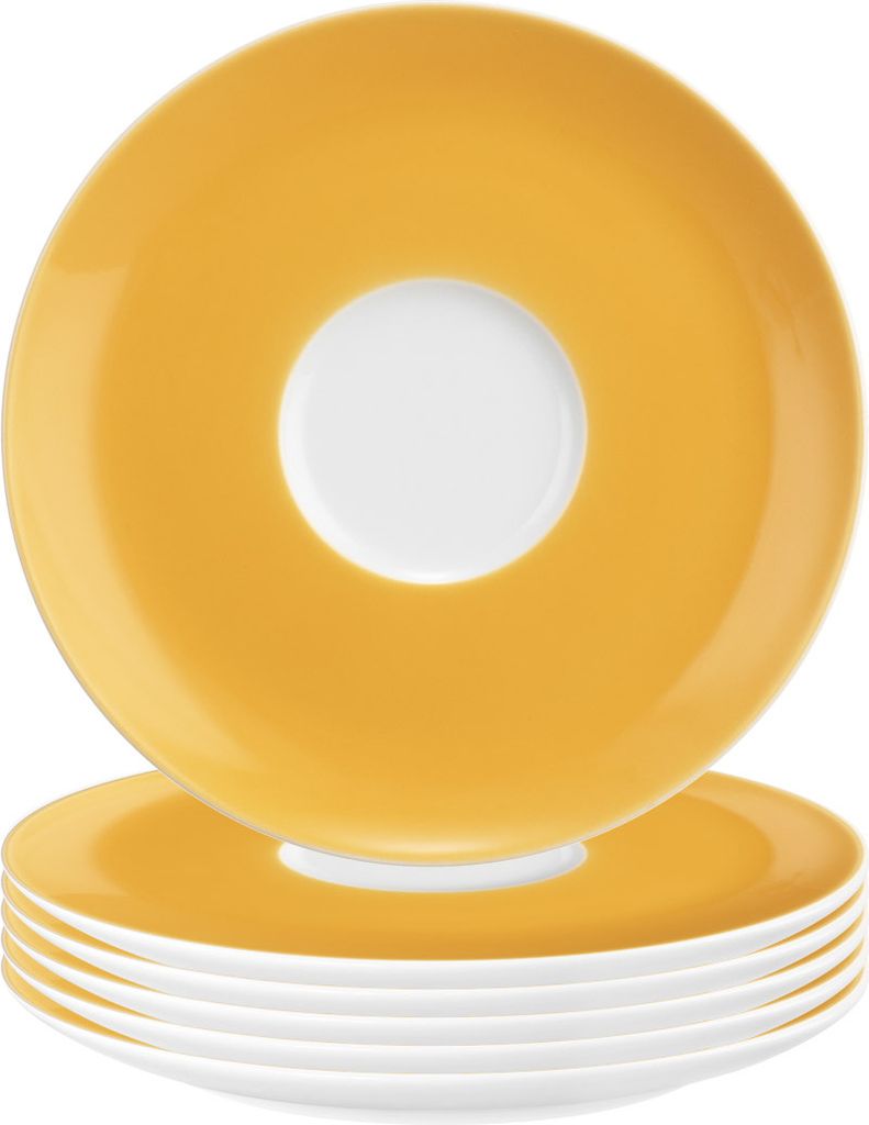 Seltmann Weiden Liberty Pure Colors Kombiuntertasse ø 16 cm 6er Set - Mango Orange