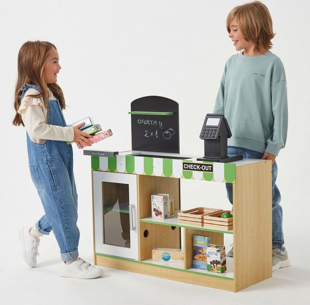 Woomax Holzspielzeug-supermarkt Mit Zubehör Mehrfarbig 3 Produktbild 2