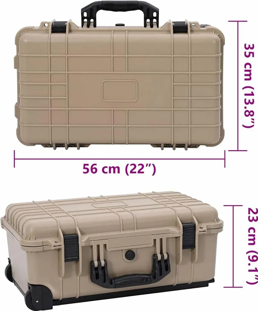 Bagage cabine rigide sable 56cm : valise polypropylène et ABS résistante - 8
