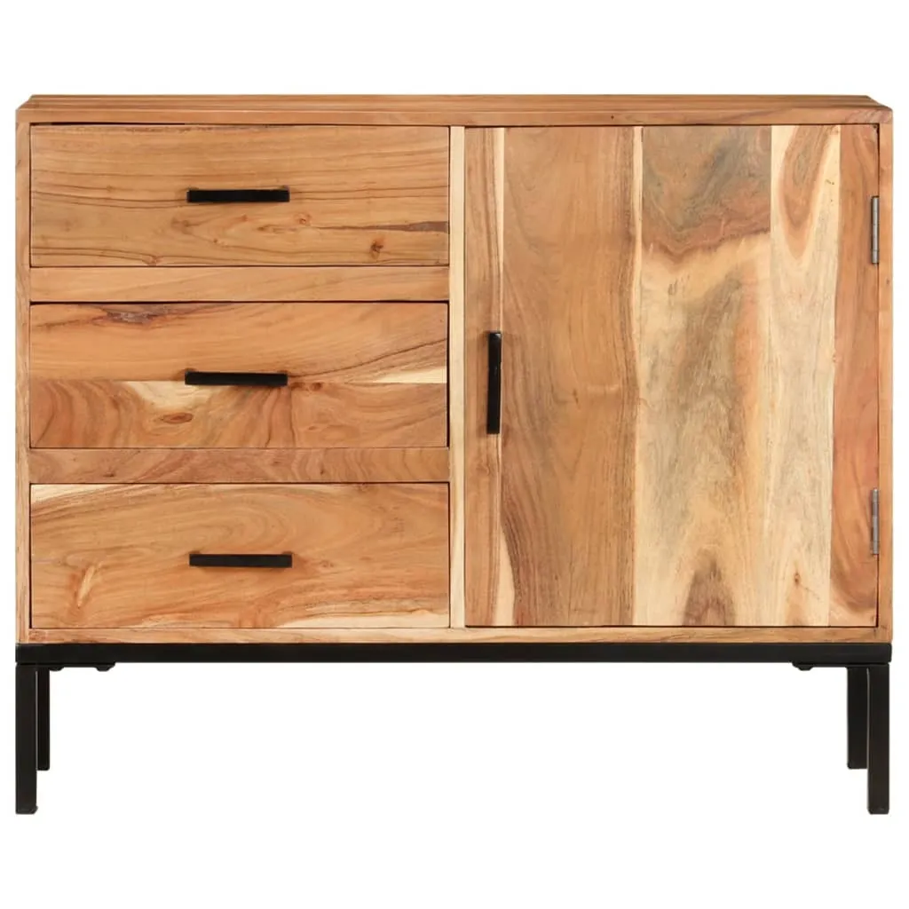 Buffet de rangement pour entrée et salon en acacia massif 88 cm vidaXL