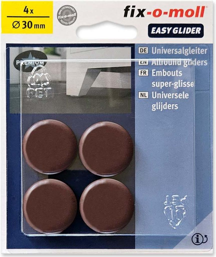 Universal-Gleiter Easyglider fix-o-moll rund 30 mm braun