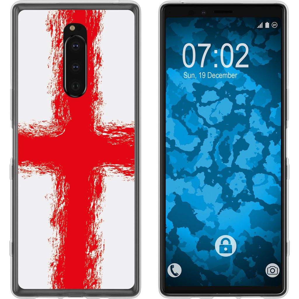 PhoneNatic Case kompatibel mit Sony Xperia 1 Silikon-Hülle WM England M4