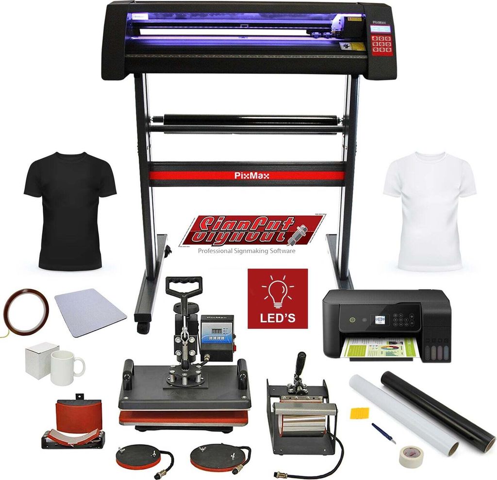 PixMax 5-in-1 Multifunktion Da Vinci Hitzepresse Transferpresse Wärmepresse Tassenpresse Tellerpresse Mützenpresse Sublimationsdruck Gratis Subli...