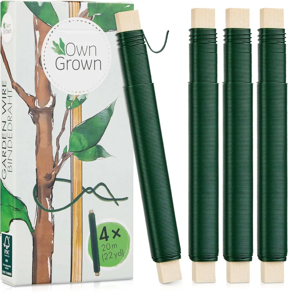 Fil de Jardin en Liège Naturel 4x20m pour Attache et Tuteurage Vert