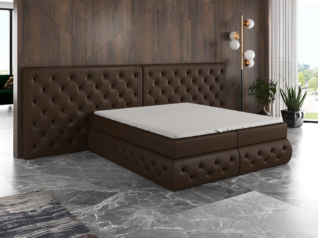 Boxspringbett ODEN 120x200 mit 2 Bettkästen, Bonell-Matratze und Topper. Möbel vom Hersteller- Handarbeit! Bett Komplett-Set mit Matratze, Bettka...
