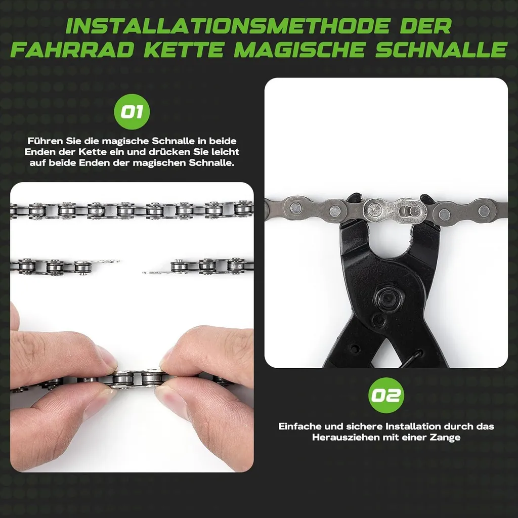 Set de maintenance chaîne de vélo avec pince à maillon et rivet 2.0