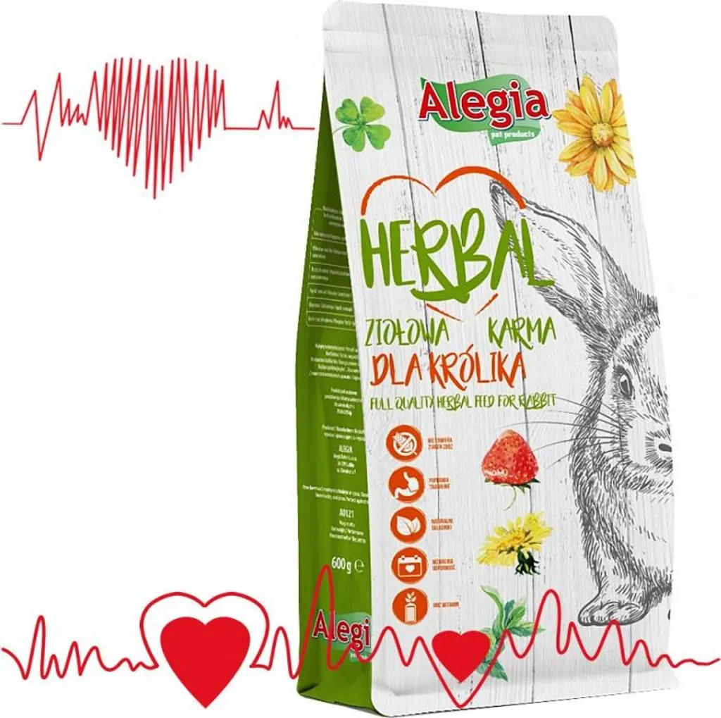 Alegia - Coniglio alle erbe - cibo alle erbe 600g Alegia - 2