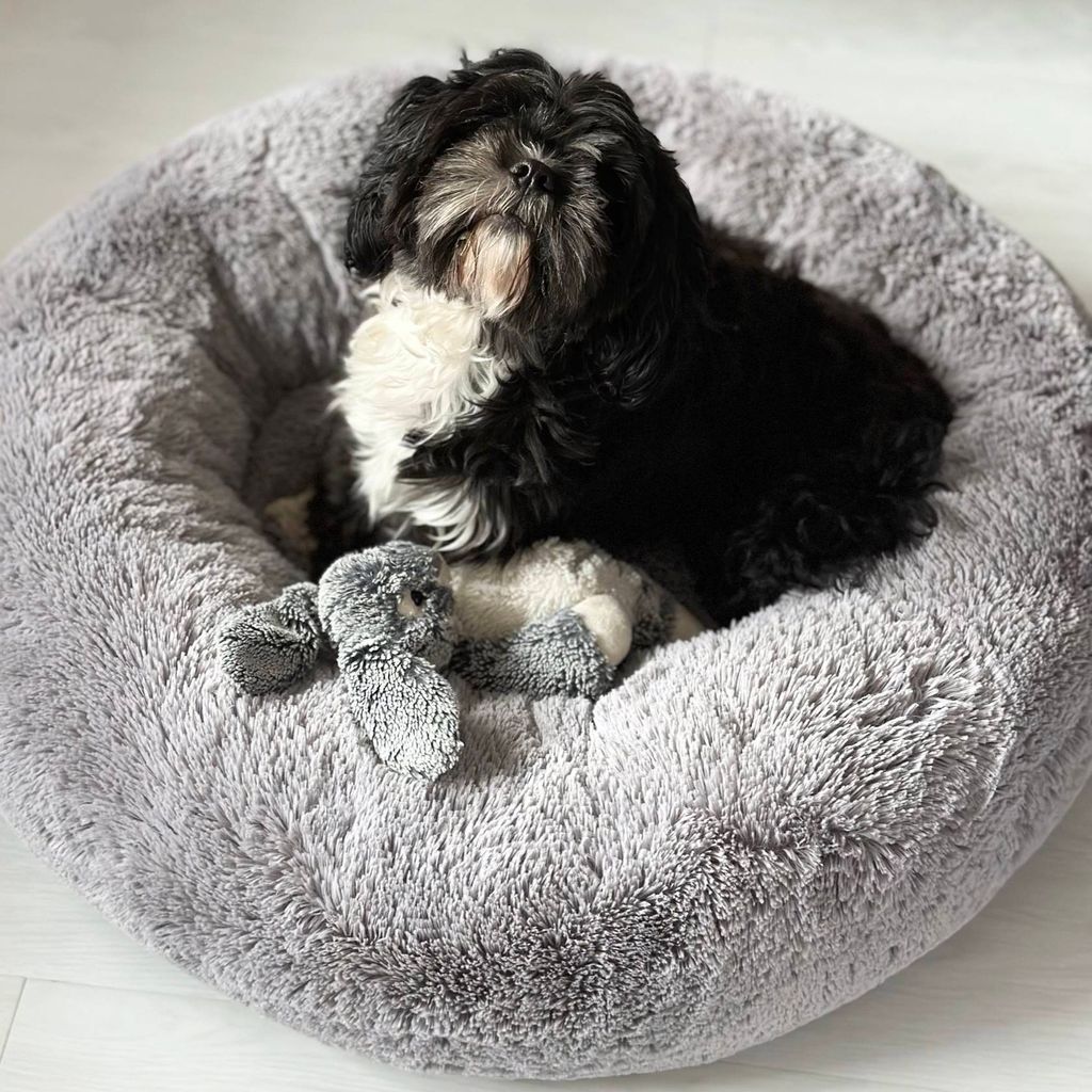 4L Textil Chlupatý pelíšek pro koèky Fuzzy Ø 70 cm, šedý Obrázek produktu 4